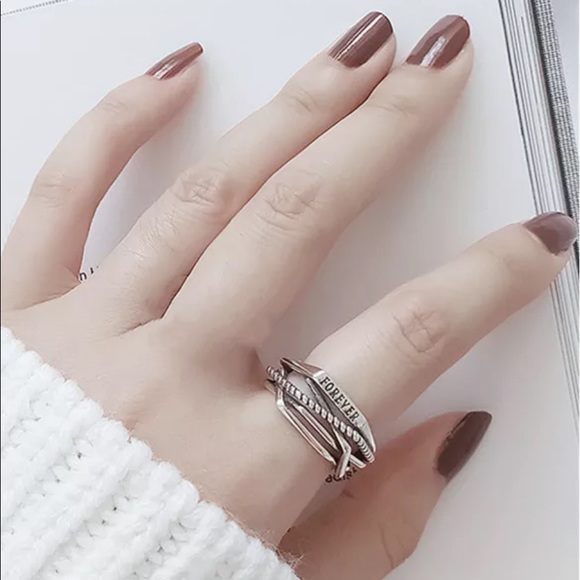 925 sterling silver vintage unisex ring - Picture 2 of 5